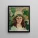 Portrait of a girl with a hat - Witold Pruszkowski — framed artwork on a wall