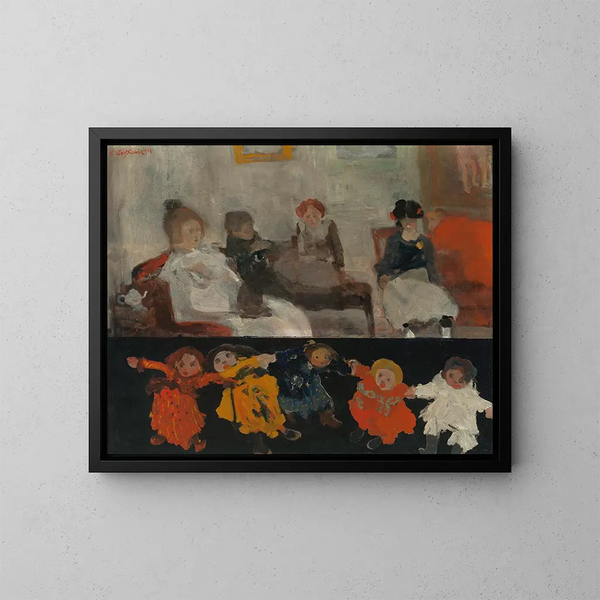 de muñecas - Witold Wojtkiewicz — cuadro enmarcado en la pared
