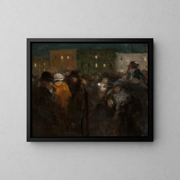 Mi-Carême en París - Witold Wojtkiewicz — cuadro enmarcado en la pared
