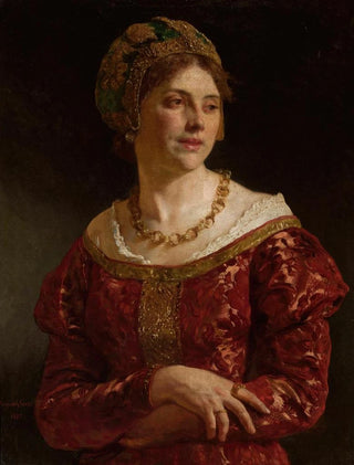Wojciech Gerson - Portrait of a Cracovian townswoman in the 17thcentury costume.webp