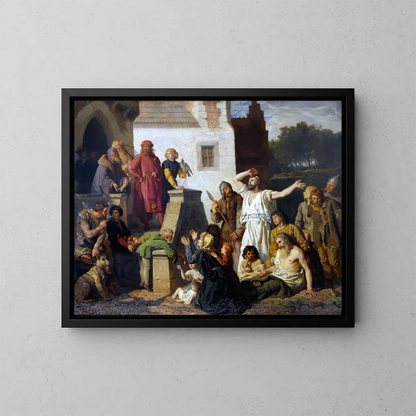 Reception of the Jews - Wojciech Gerson — framed artwork on a wall
