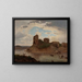 las Ruinas del castillo de Bobrowniki a orillas del Vístula - Wojciech Gerson — cuadro enmarcado en la pared