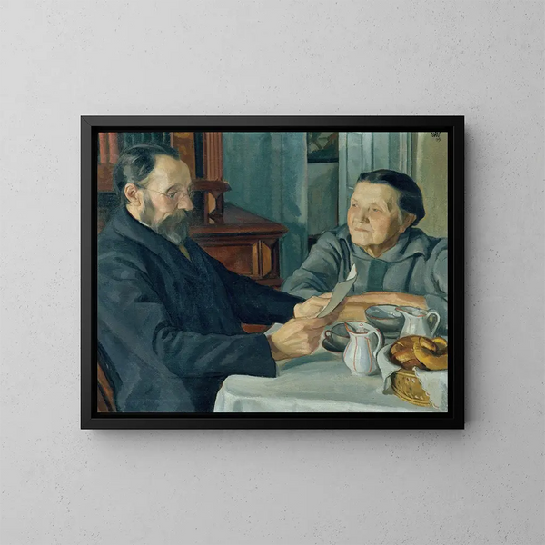 Padres del artista - Wojciech Weiss — cuadro enmarcado en la pared