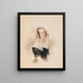 Retrato de una joven mujer - Woldemar Hau — cuadro enmarcado en la pared