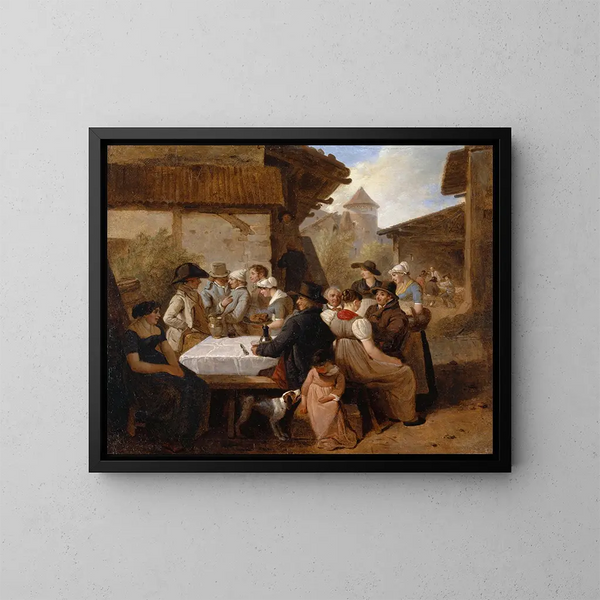 Comida rural - Wolfgang Adam Töpffer — cuadro enmarcado en la pared