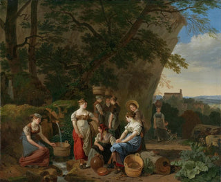 Wolfgang Adam Tpffer - Young Women Near A Fountain.webp