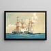 Action between the USS Brig Chasseur and the British schooner St Lawrence on February 26, 1815 - Worden Wood — framed artwork on a wall