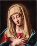 Madonna in prayer - Giovanni Battista Salvi Workshop — artwork view