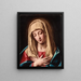 Madonna in prayer - Giovanni Battista Salvi Workshop — framed artwork on a wall