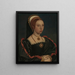 Portrait of a Young Woman - Hans Holbein the Young Workshop — framed artwork on a wall