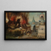 La Tentación de San Antonio - Atelier de Herri met de Bles — cuadro enmarcado en la pared