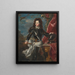 Retrato de un hombre con armadura - Taller de Hyacinthe Rigaud — cuadro enmarcado en la pared