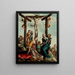 La Crucifixión - Atelier de Jan van Scorel — cuadro enmarcado en la pared