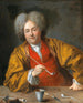Un caballero elegante sosteniendo una pipa - Taller de Jean-Baptiste Santerre — vista de la obra