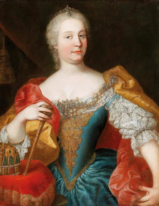 Workshop of Martin van Meytens - Portrait Of The Empress Maria Theresia Queen Of Hungary And Bohemia With The Hungarian Crown.webp