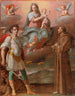 The Virgin and Child between Archangel Michael and Saint Francis - Santi di Tito Workshop — artwork view