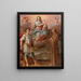 The Virgin and Child between Archangel Michael and Saint Francis - Santi di Tito Workshop — framed artwork on a wall