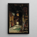 interior de una cabaña westphaliana - Worthington Whittredge — cuadro enmarcado en la pared