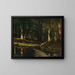 El arroyo en el bosque - Worthington Whittredge — cuadro enmarcado en la pared