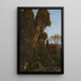 Los cipreses en la Villa d'Este en Tivoli - Worthington Whittredge — cuadro enmarcado en la pared
