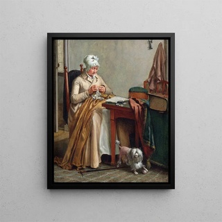 Wybrand Hendriks - Interior with Woman Sewing.webp