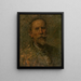 Self-portrait - Xavier Mellery — framed artwork on a wall