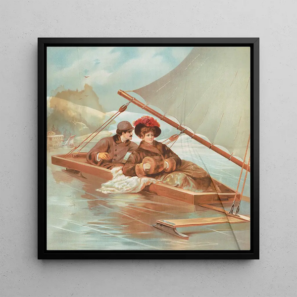 Yachting sur glace - Anonyme