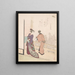 Escena en la veranda de una sala de té - Yanagawa Shigenobu — cuadro enmarcado en la pared