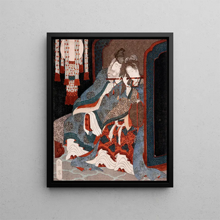 Yashima Gakutei - Emperor Ming Huang and Yang Guifei Playing a Flute Together.webp
