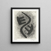 Black Fantasy Painting - Yo Sugano — framed artwork on a wall