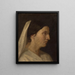 Portrait of a woman in profile - Zofia Szymanowska-Lenartowicz — framed artwork on a wall