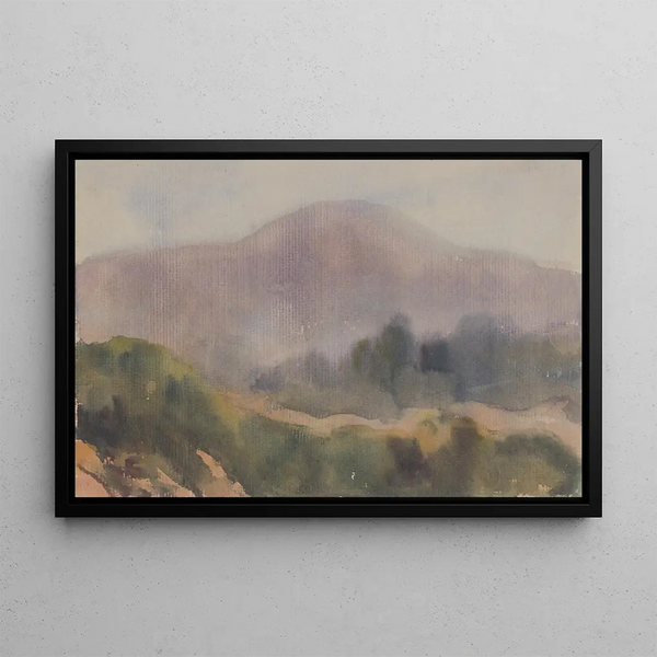 Bajo una montaña azul - Zolo Palugyay — cuadro enmarcado en la pared