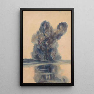 Zolo Palugyay - Blue Tree above a Lake.webp