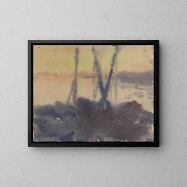 Boats - Zolo Palugyay — framed artwork on a wall