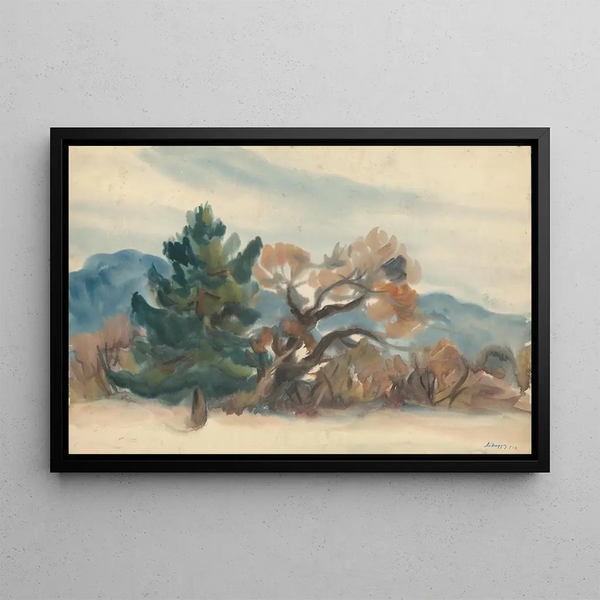 Bord de la forêt en automne - Zolo Palugyay — cuadro enmarcado en la pared