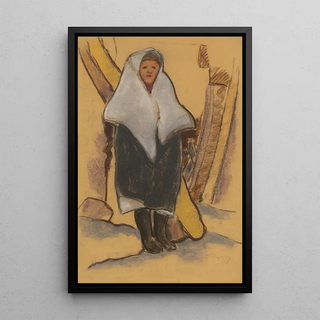 Zolo Palugyay - Girl in a White Woolen Scarf.webp