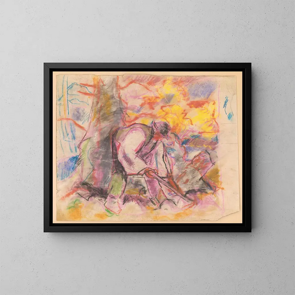 Labourage - Zolo Palugyay — framed artwork on a wall