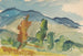 Paisaje a los pies de las montañas - Zolo Palugyay — vista de la obra