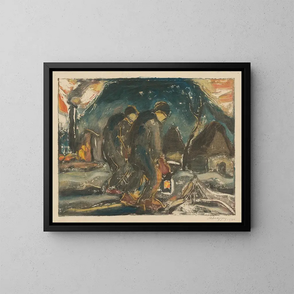 Non marcheurs - Zolo Palugyay — framed artwork on a wall