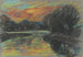Río en un bosque de sauces oscuros - Zolo Palugyay — vista de la obra