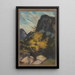 Landscape painting with a yellow tree - Zolo Palugyay — framed artwork on a wall