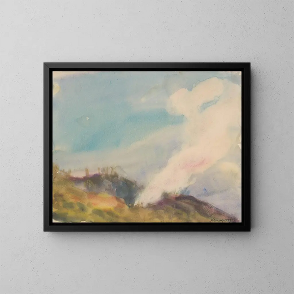Fiery Autumn Flame - Zolo Palugyay — framed artwork on a wall