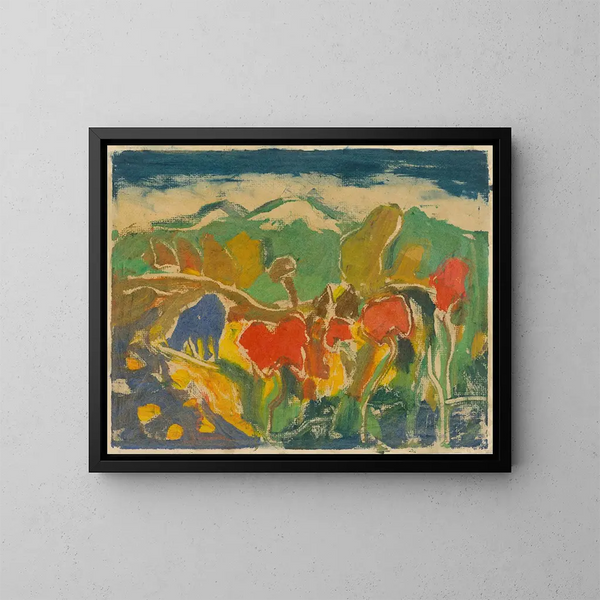 Après-midi d'été à la montagne - Zolo Palugyay — framed artwork on a wall