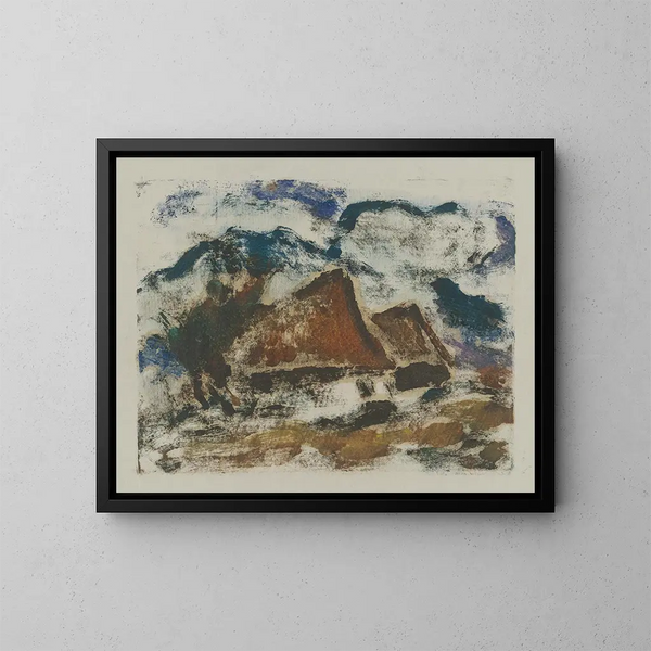Paisaje de invierno - Zolo Palugyay — cuadro enmarcado en la pared