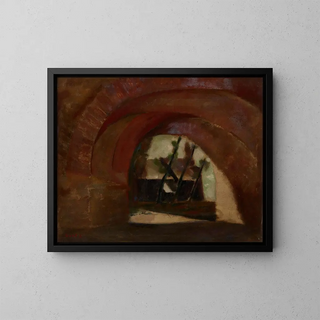 Zygmunt Krl - Bridge and a the Church in Terlikwka.webp