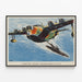Póster vintage de avión Sunderland patrullando sobre el mar — cuadro enmarcado en la pared