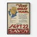 Póster vintage de teatro The Very Great Man - Decoración mural retro