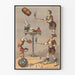 Vintage poster of an acrobatic act at the circus