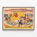Póster de circo vintage Adam Forepaugh y Sells Brothers — cuadro enmarcado en la pared