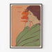 Art Nouveau – L’Heure du silence – Henri Meunier poster, displayed in a slim frame on a light wall.